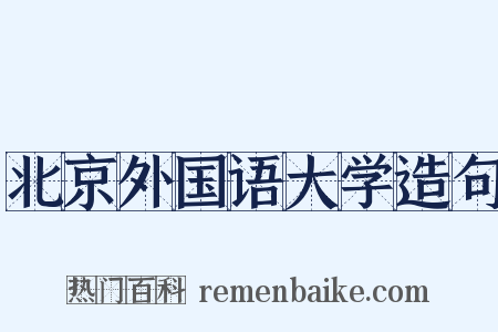 北京外国语大学造句是什么意思的图片